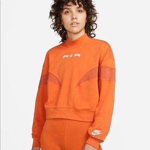 Nike Air Womens Mock Fleece. Orange : size XS